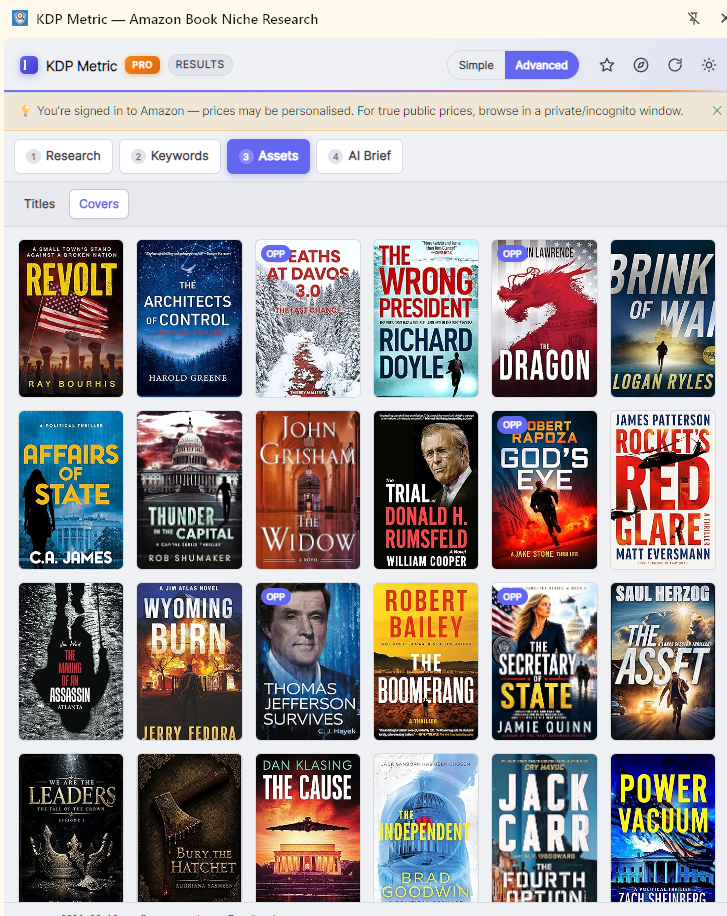 Cover previewer grid