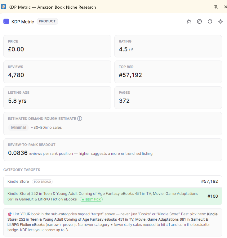 Product analysis